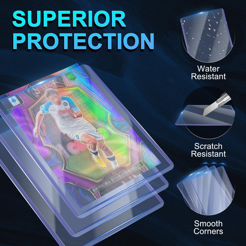 Btlwpy 400 Card Sleeves Top Loaders for Cards 3""X4"" Baseball Card Protectors Premium Toploaders for Cards Hard Plastic Card Holder for Trading Sports Football Game Cards (200 Hard Sleeves+200 Penny Sleeves) - Image 4